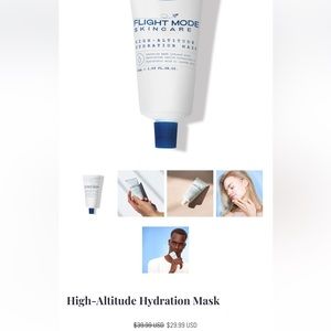 Flight mode high altitude hydration mask